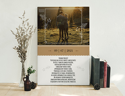 Podziękowanie ślubne dla Rodziców - Wzór 65