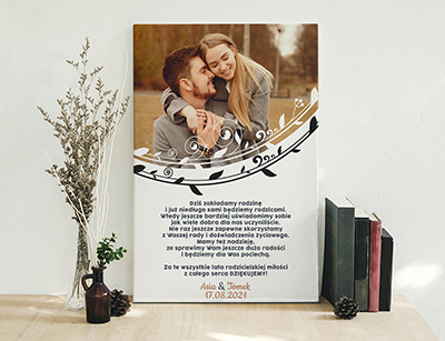 Podziękowanie ślubne dla Rodziców - Wzór 66