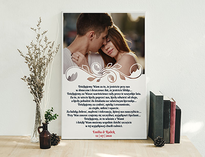 Podziękowanie ślubne dla Rodziców - Wzór 67