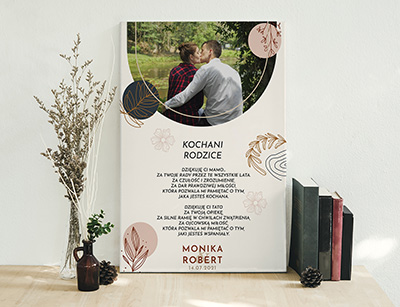 Podziękowanie ślubne dla Rodziców - Wzór 73