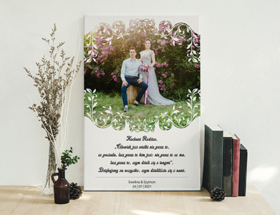 Podziękowanie ślubne dla Rodziców - Wzór 74