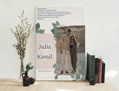 Podziękowanie ślubne dla Rodziców - Wzór 78