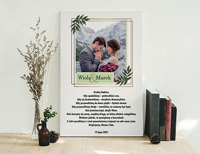 Podziękowanie ślubne dla Rodziców - Wzór 80