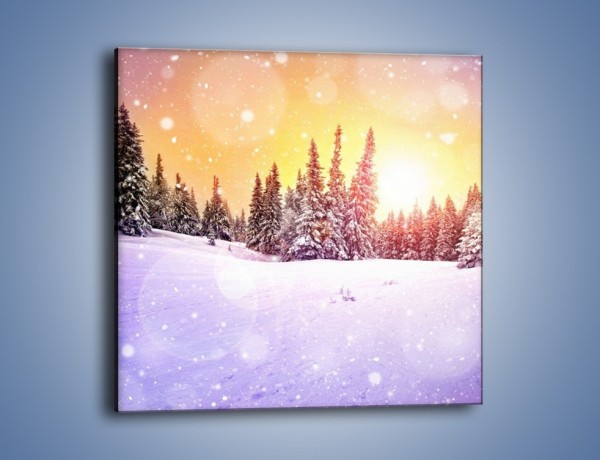 Obraz na płótnie – Pada pada śnieg – jednoczęściowy kwadratowy KN1027