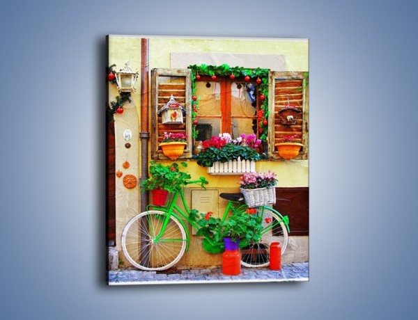 Obraz na płótnie – Front domku we włoskim miasteczku – jednoczęściowy prostokątny pionowy AM680