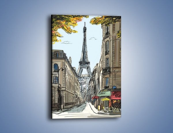 Obraz na płótnie – Paryskie uliczki z widokiem – jednoczęściowy prostokątny pionowy GR259