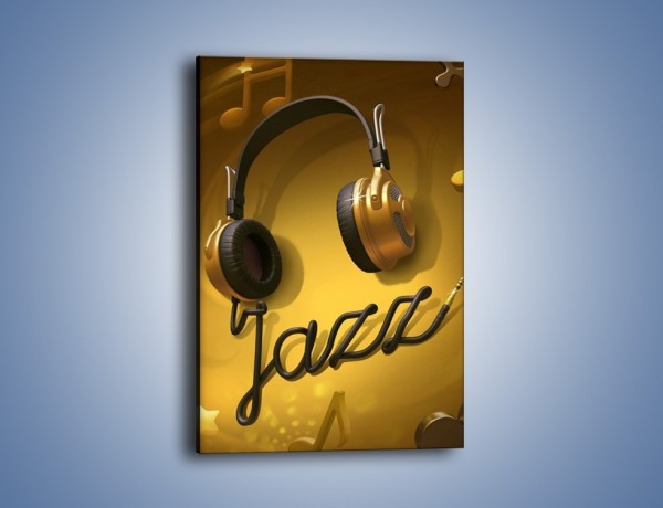 Obraz na płótnie – Złote nuty jazzu – jednoczęściowy prostokątny pionowy GR305