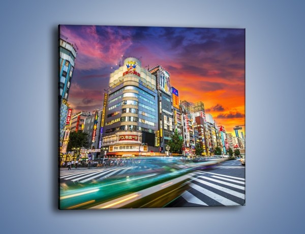 Obraz na płótnie – Tokyo na tle kolorowego nieba – jednoczęściowy kwadratowy AM336
