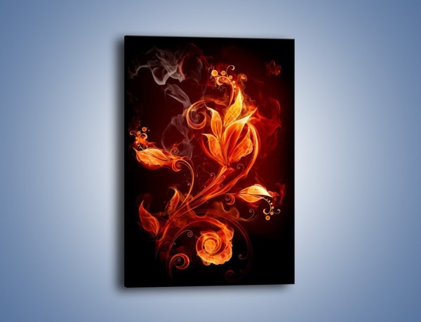 Obraz na płótnie – Kwiat w płomieniach – jednoczęściowy prostokątny pionowy GR526