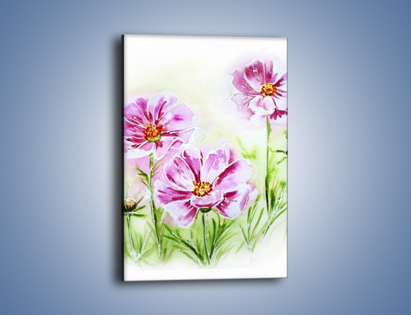 Obraz na płótnie – Małe kwiatki na trawce – jednoczęściowy prostokątny pionowy GR559