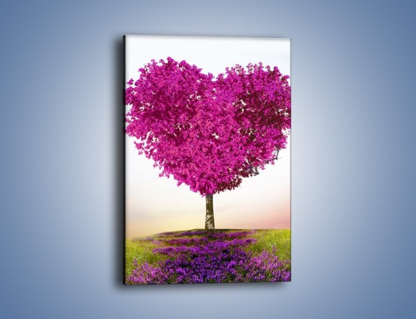 Obraz na płótnie – Miłość w kolorze purpury – jednoczęściowy prostokątny pionowy GR624