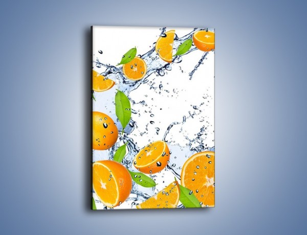 Obraz na płótnie – Orzeźwiające pomarańcze z miętą – jednoczęściowy prostokątny pionowy JN003