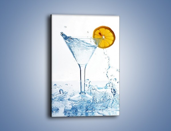 Obraz na płótnie – Orzeźwiająca woda z plastrem cytryny – jednoczęściowy prostokątny pionowy JN015