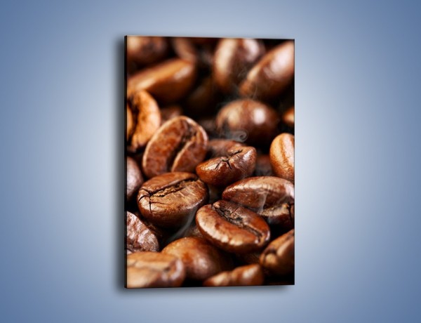 Obraz na płótnie – Parzone ziarna kawy – jednoczęściowy prostokątny pionowy JN027