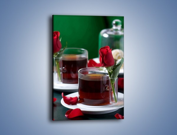 Obraz na płótnie – Herbata ze szczyptą miłości – jednoczęściowy prostokątny pionowy JN119
