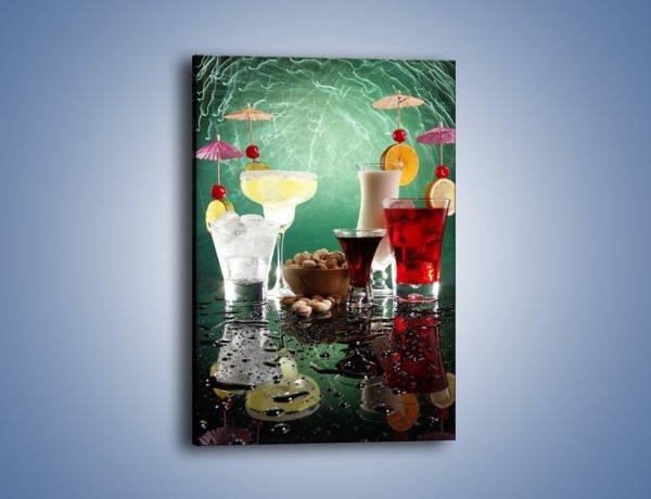 Obraz na płótnie – Wystrzałowe drinki z parasolką – jednoczęściowy prostokątny pionowy JN159