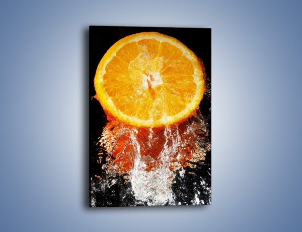 Obraz na płótnie – Soczysta pomarańcza o poranku – jednoczęściowy prostokątny pionowy JN179