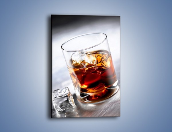 Obraz na płótnie – Whisky z lodem – jednoczęściowy prostokątny pionowy JN225
