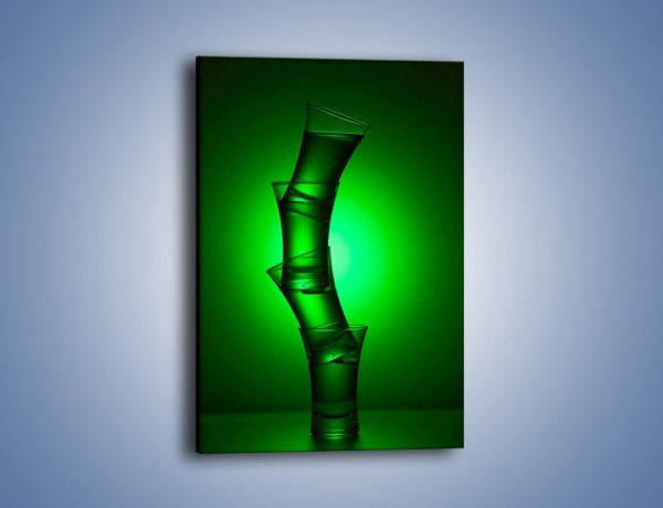 Obraz na płótnie – Zielone akrobacje z absyntem – jednoczęściowy prostokątny pionowy JN229