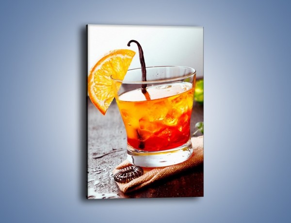 Obraz na płótnie – Pomarańczowy drink na wieczór – jednoczęściowy prostokątny pionowy JN323