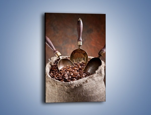 Obraz na płótnie – Wór pełen ziaren kawy – jednoczęściowy prostokątny pionowy JN344