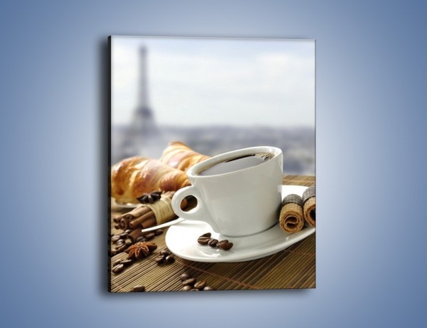 Obraz na płótnie – Francuski poranek z kawą – jednoczęściowy prostokątny pionowy JN383