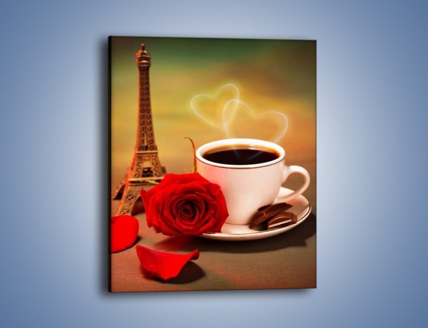 Obraz na płótnie – Kawa pełna miłości – jednoczęściowy prostokątny pionowy JN412