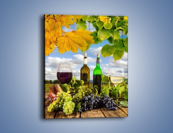 Obraz na płótnie – Wino w jesiennych klimatach – jednoczęściowy prostokątny pionowy JN415