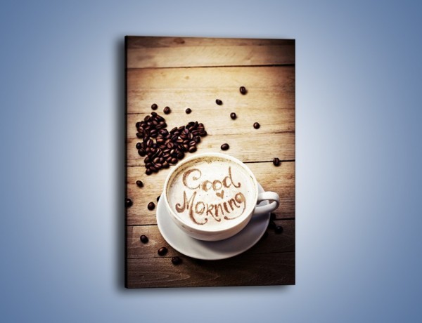 Obraz na płótnie – Poranek koniecznie z kawą – jednoczęściowy prostokątny pionowy JN553