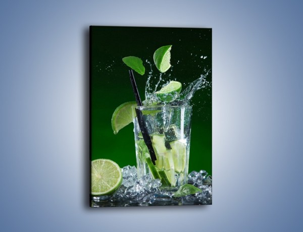 Obraz na płótnie – Limonka z lodem dla orzeźwienia – jednoczęściowy prostokątny pionowy JN630