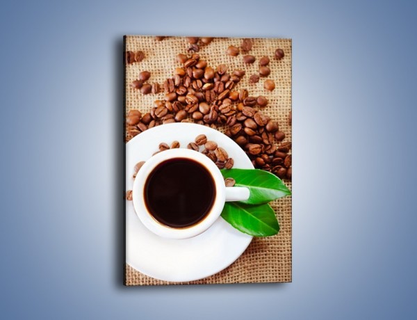 Obraz na płótnie – Kawa z zielonym dodatkiem – jednoczęściowy prostokątny pionowy JN642