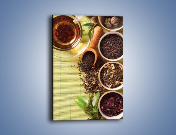 Obraz na płótnie – Sypana herbata w pojemnikach – jednoczęściowy prostokątny pionowy JN708