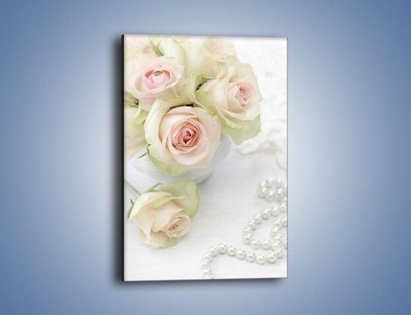 Obraz na płótnie – Perły róże i łzy – jednoczęściowy prostokątny pionowy K501