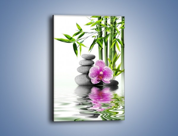 Obraz na płótnie – Woda fale i kwiat – jednoczęściowy prostokątny pionowy K652