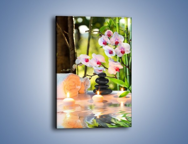 Obraz na płótnie – Rajskie spa wśród kwiatów – jednoczęściowy prostokątny pionowy K723