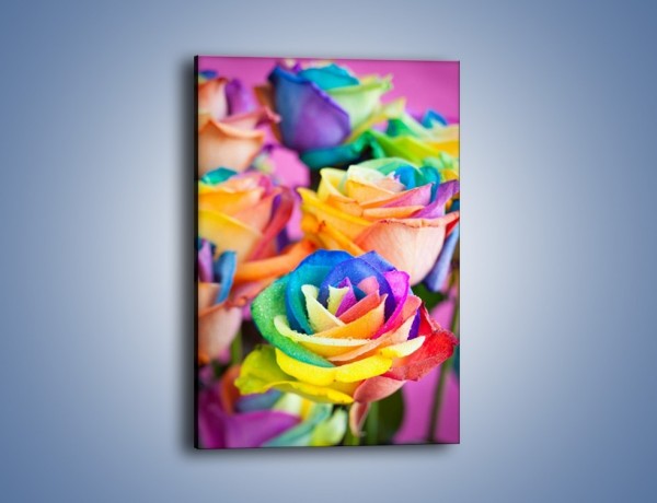 Obraz na płótnie – Wąskie grono kolorowych kwiatów – jednoczęściowy prostokątny pionowy K799