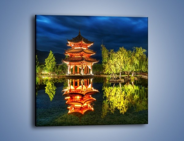 Obraz na płótnie – Urokliwy park w Chinach – jednoczęściowy kwadratowy AM365