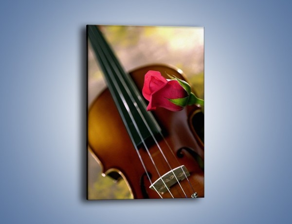 Obraz na płótnie – Różane chwile przy melodiach – jednoczęściowy prostokątny pionowy K911