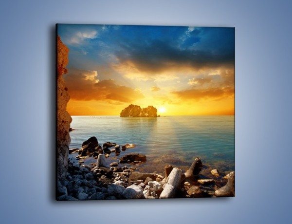 Obraz na płótnie – Spokojne morze i słońce – jednoczęściowy kwadratowy KN557