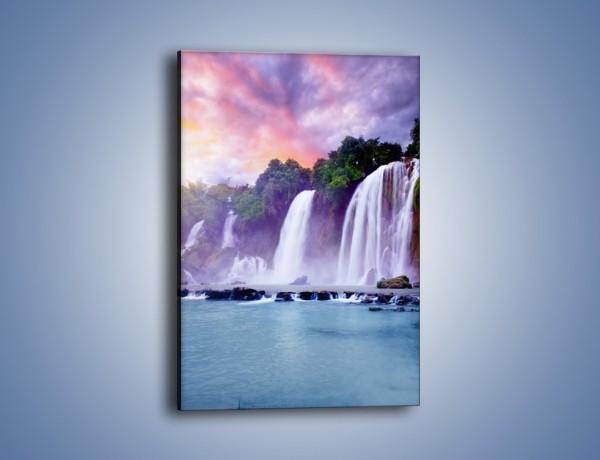 Obraz na płótnie – Wodospady jak z bajki – jednoczęściowy prostokątny pionowy KN026