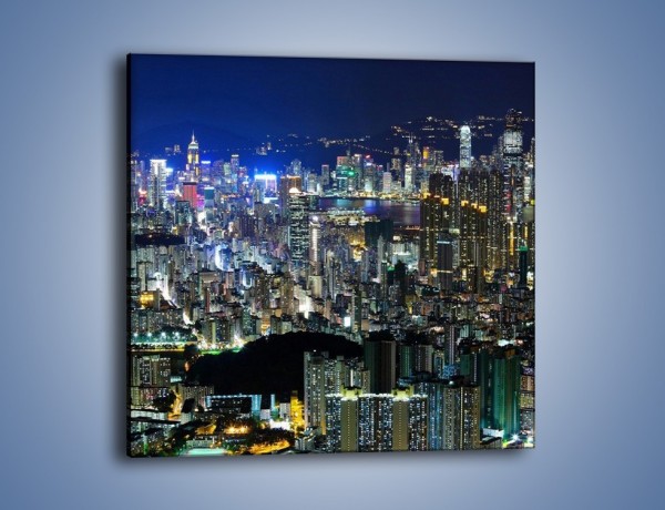 Obraz na płótnie – Drapacze chmur w Hong Kongu – jednoczęściowy kwadratowy AM369
