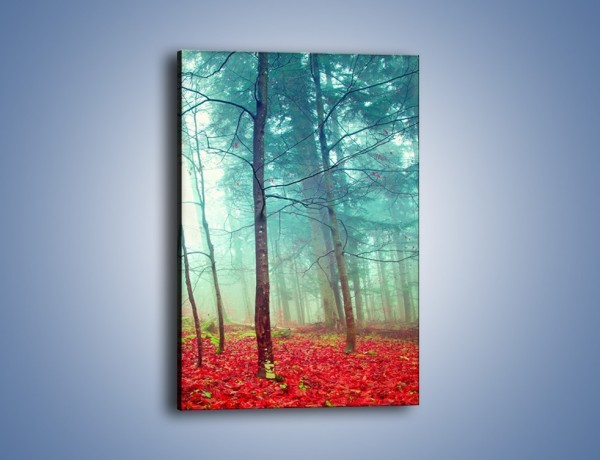Obraz na płótnie – Drzewka na czerwonym dywanie – jednoczęściowy prostokątny pionowy KN1222A