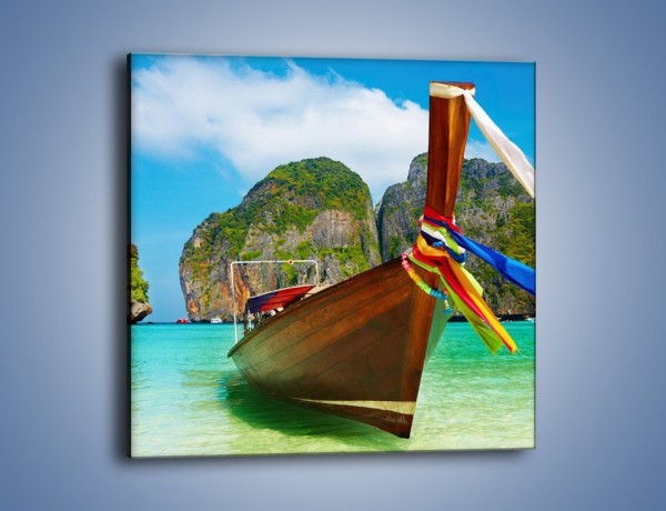 Obraz na płótnie – Dziób tajlandzkiej łódki – jednoczęściowy kwadratowy KN655