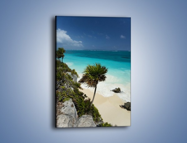 Obraz na płótnie – Wietrzny dzień na plaży – jednoczęściowy prostokątny pionowy KN263
