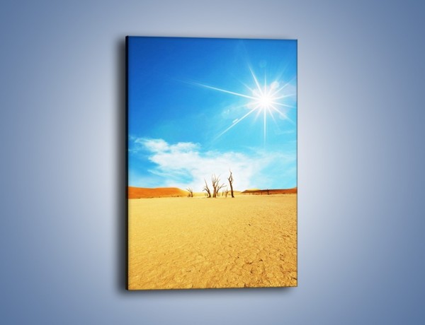 Obraz na płótnie – Błękit nieba i słońce w ziemi – jednoczęściowy prostokątny pionowy KN331