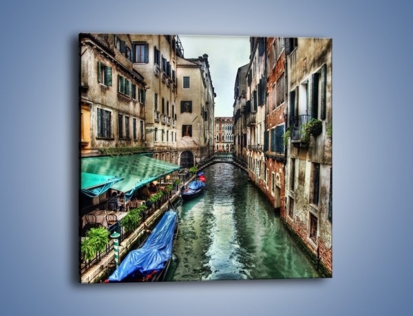 Obraz na płótnie – Wenecka uliczka w kolorach HDR – jednoczęściowy kwadratowy AM374