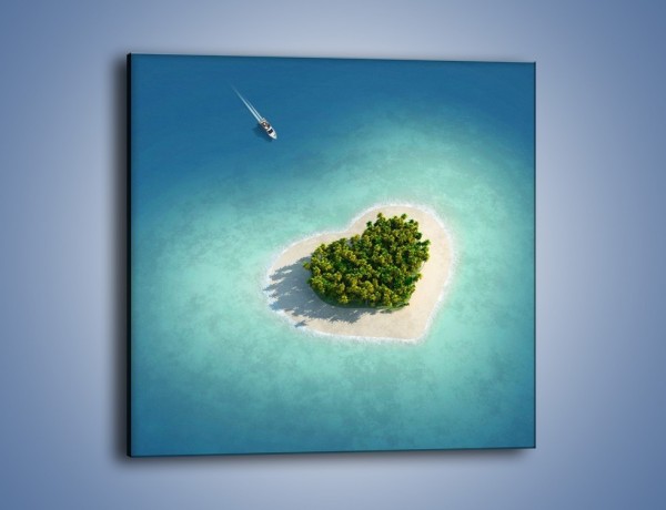 Obraz na płótnie – Tropikalna wyspa miłości – jednoczęściowy kwadratowy KN737