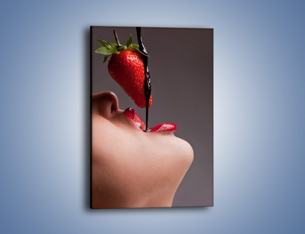 Obraz na płótnie – Afrodyzjaki i czerwone usta – jednoczęściowy prostokątny pionowy L085