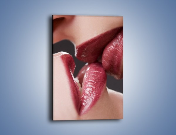 Obraz na płótnie – Dotyk kobiecych ust – jednoczęściowy prostokątny pionowy L113