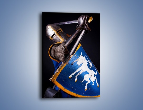 Obraz na płótnie – Waleczny rycerz w zbroi – jednoczęściowy prostokątny pionowy L142
